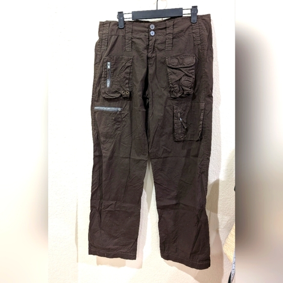 Y2K Johnny Was Pete & Greta Collab Cropped Cargo Pants - Picture 1 of 6